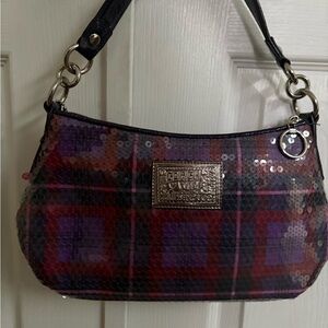 Coach shoulder bag with cross body straps